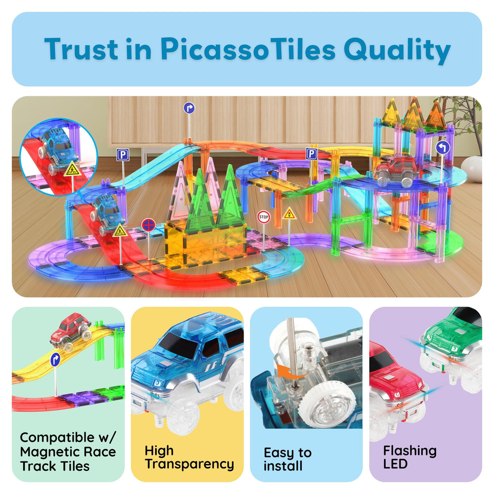 PicassoTiles storage-friendly design makes tidy up quick