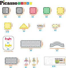 PicassoTiles street signs accessory kit helps plan routes with stickers.