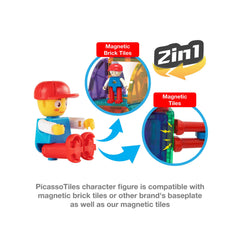 PicassoTiles strong magnets create stable vertical and horizontal structures