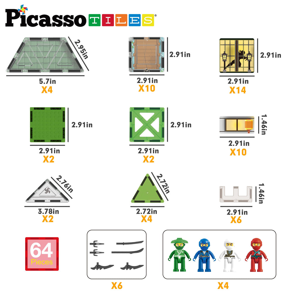 PicassoTiles Theme Print Tiles spark ninja adventures.