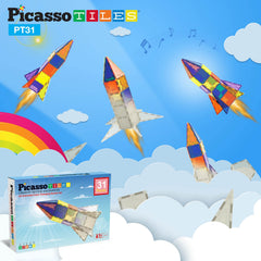 PicassoTiles versatile tiles connecting with other PicassoTiles sets for expansion
