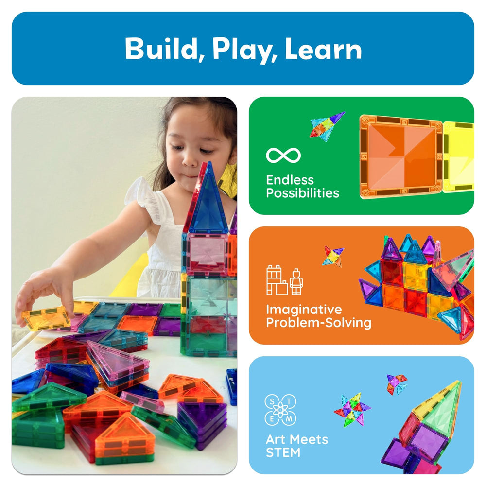 PicassoTiles travel-size building blocks for on-the-go imagination