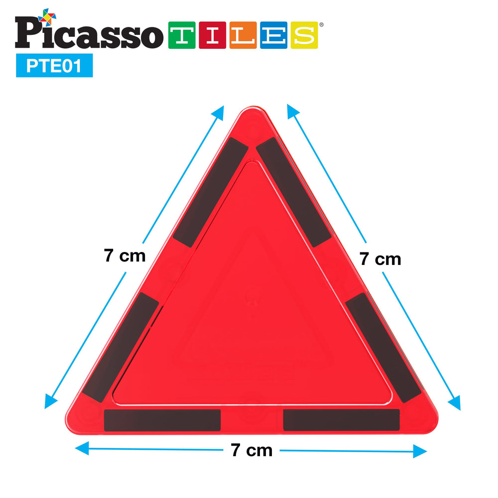 PicassoTiles triangle magnets encourage independent and cooperative play during family learning time