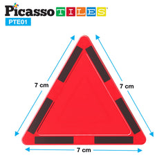 PicassoTiles triangle magnets encourage independent and cooperative play during family learning time