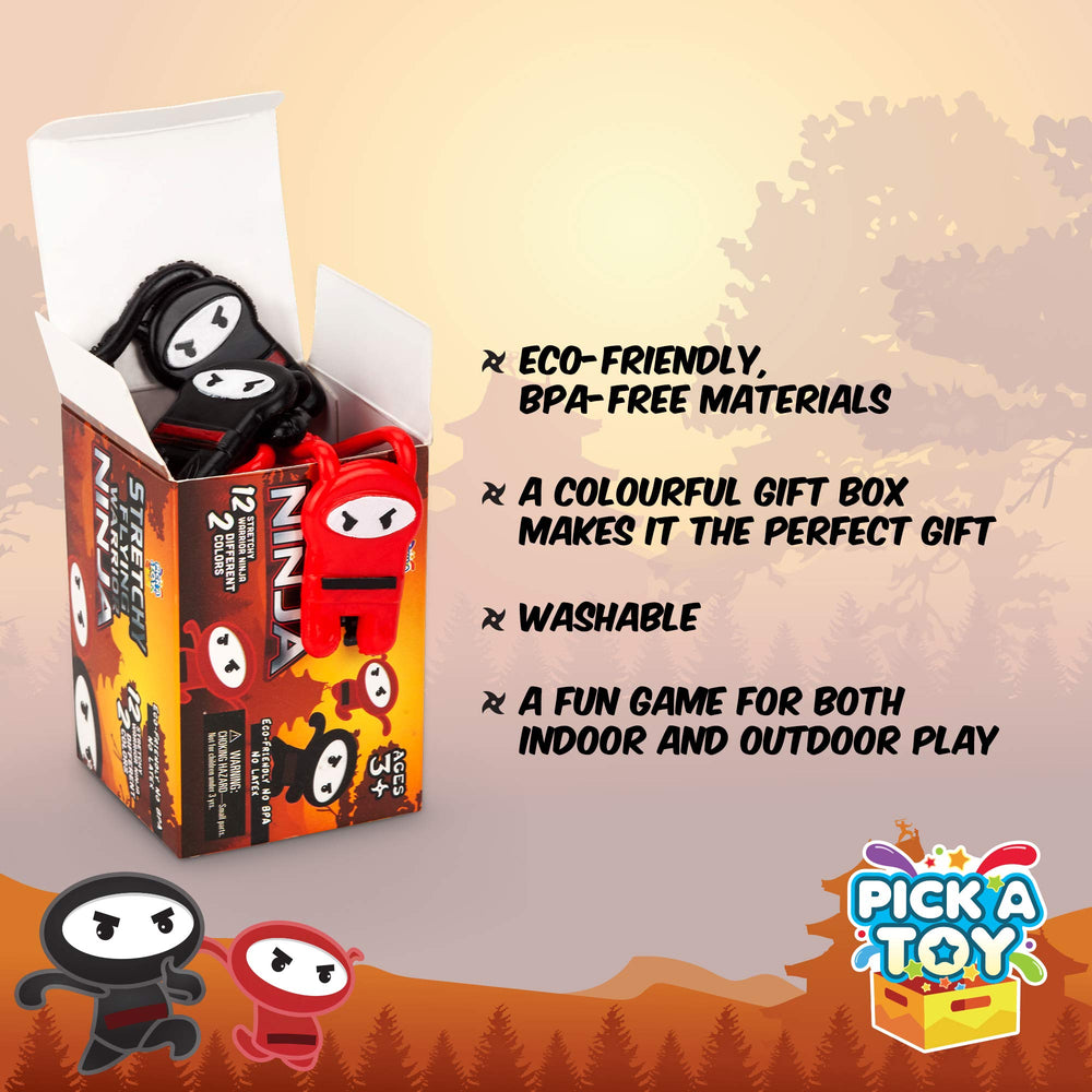 PICK A TOY Mini ninja toys packaging for thoughtful party favors.