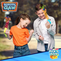 PICK A TOY Roboclaw pack-sibling-play invites cooperative crane operator role-play