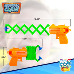 PICK A TOY Roboclaw pack-squeeze-action shows simple control for small hands