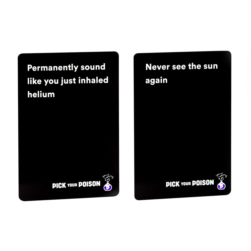Pick Your Poison family edition imagery showing inclusive play for 3–10 players