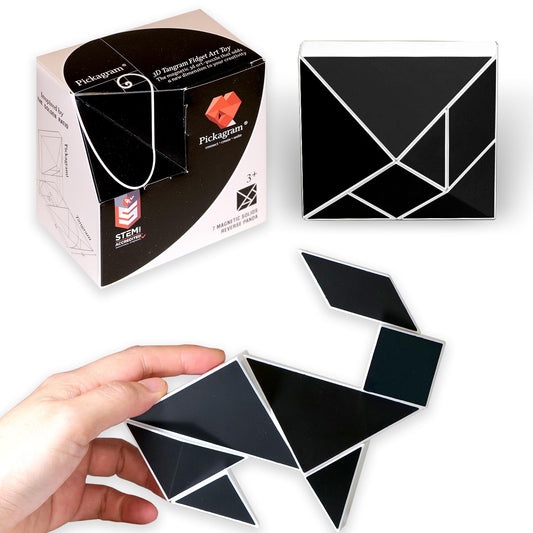 Pickagram Tangram 3D magnetic puzzle offers engaging tangram blocks for focused play and learning.