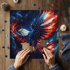 PickForU Bald Eagle Flag Puzzle matte finish boosts visual clarity