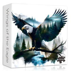 PICKFORU Bald Eagle Puzzle forest scene image, perfect for 1000-piece enjoyment