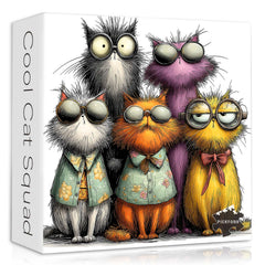 PICKFORU cat puzzle 1000-piece box view for collaborative puzzle sessions