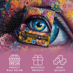 Pickforu High-resolution poster inside box aids accurate puzzle assembly.
