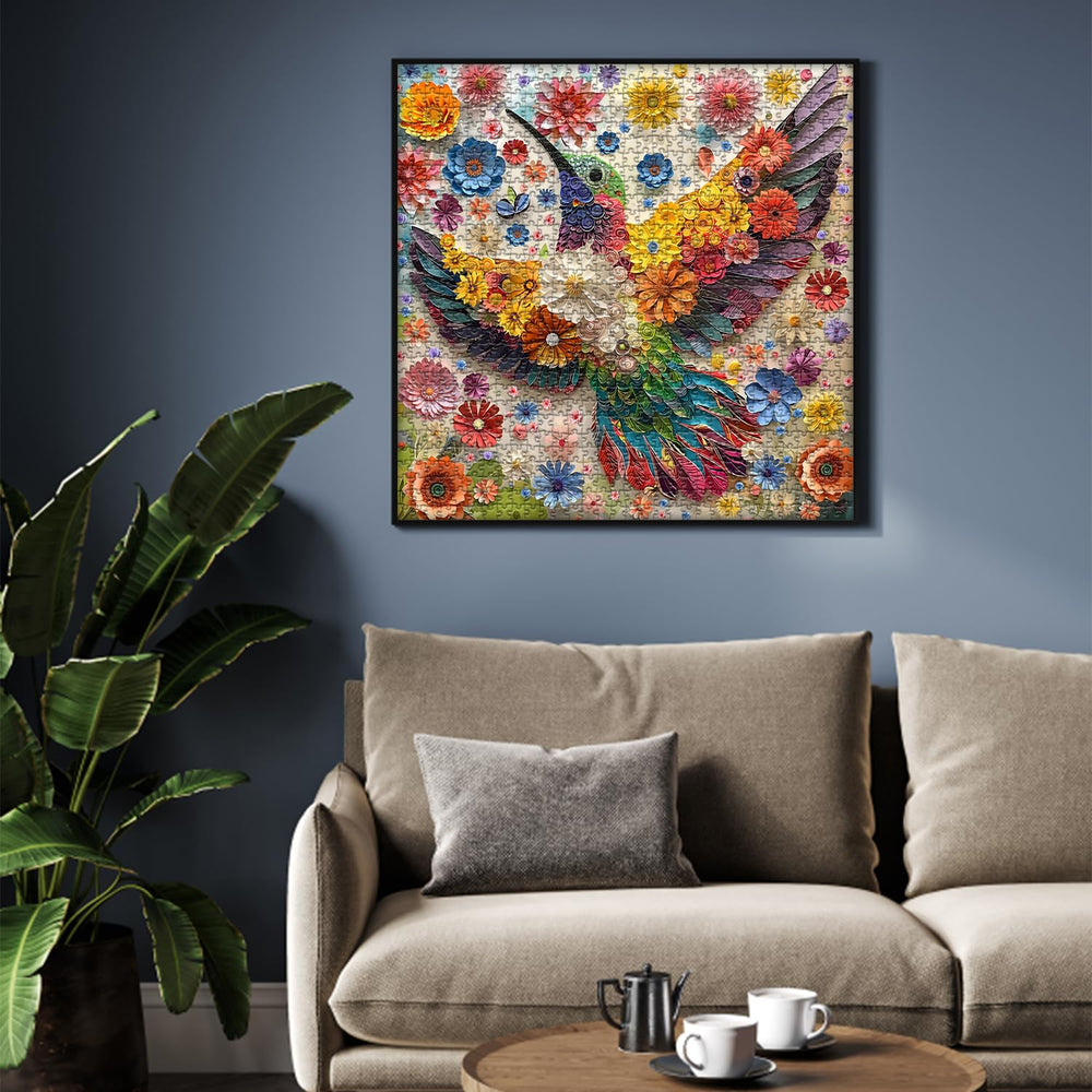 PICKFORU hummingbird puzzle back is letter-marked for quick sorting