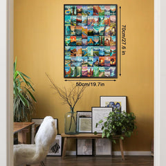 PICKFORU 1000-piece puzzle pieces spread for mindful assembly