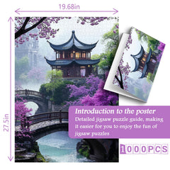 PICKFORU Plum Blossom Dreamscape lake park scene showing serene oriental garden.