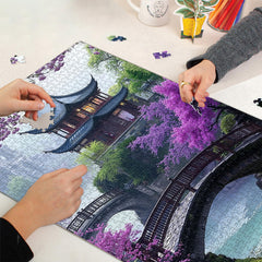 PICKFORU Plum Blossom Dreamscape puzzle-colors highlights vibrant, inviting tones.