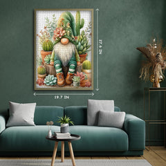 PICKFORU succulent garden scene, colorful variety for a calming puzzle session.