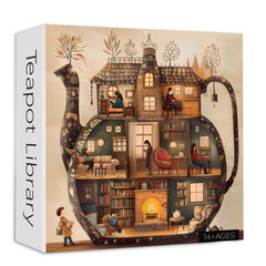 PICKFORU Teapot Library Puzzle box dimensions show compact storage and durability.