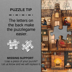 PICKFORU Teapot Library Puzzle completed scene becomes decorative art.