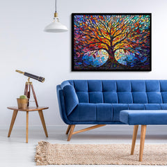 PICKFORU tree of life mosaic puzzle, colorful design that brightens living spaces