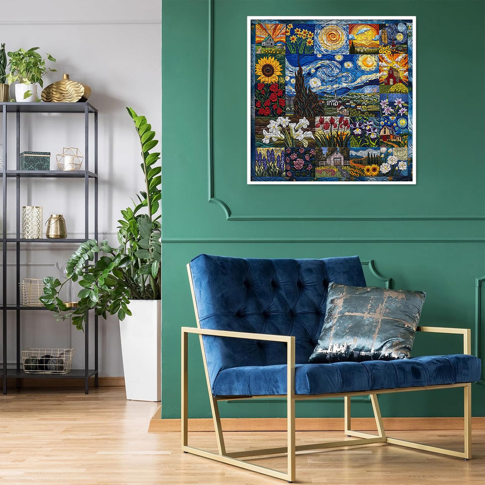 PICKFORU Van Gogh's Rhapsody thickened cardboard pieces resist bending during solving.