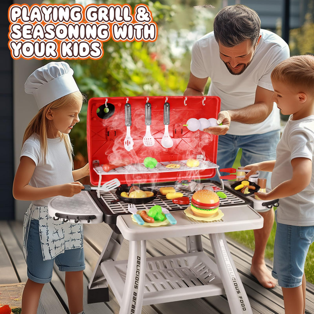 Pickuparts bbq grill LED lights enhance realistic pretend cooking.