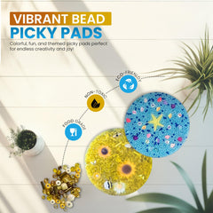 Picky Pad beads and charms close-up to illustrate tactile feedback.