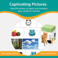 Picture My Picture nouns flash cards illustrating car to support travel language and verbs practice.
