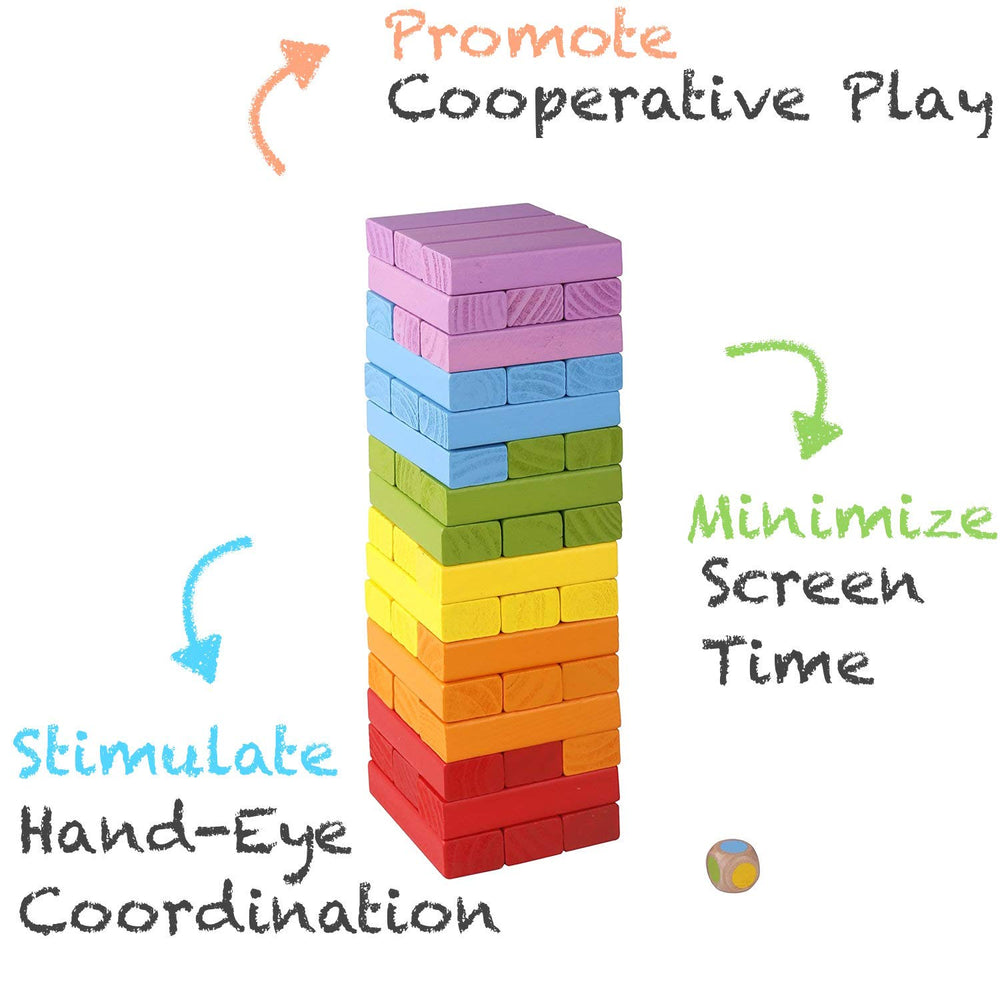 Pidoko Kids stack-and-build blocks promote hands-on problem solving and coordination.