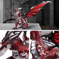 Piececool Black Dragon King instruction sheet guiding step-by-step crafting.