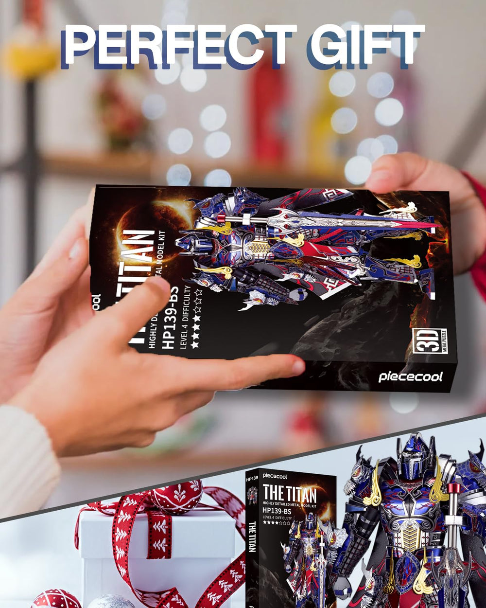Piececool Titan figure gift-ready packaging inspires thoughtful gifting.