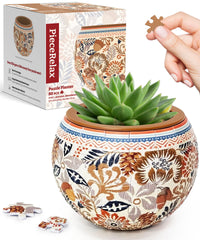 PieceRelax 3D puzzle flowerpot with autumn abundance for stylish indoor greenery