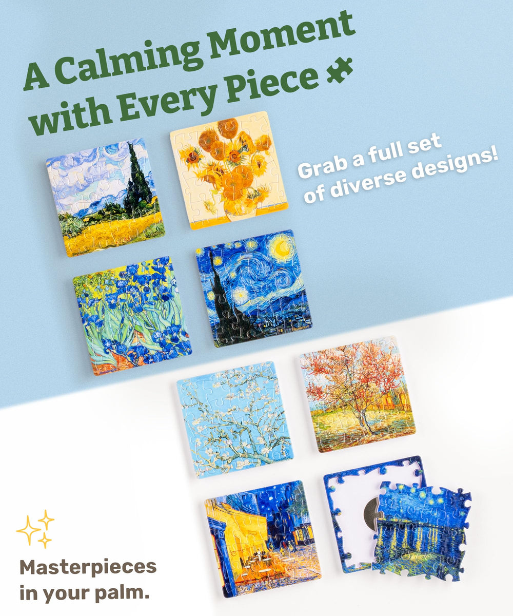 PieceRelax magnet puzzle pattern 3 on refrigerator for engaging breaks