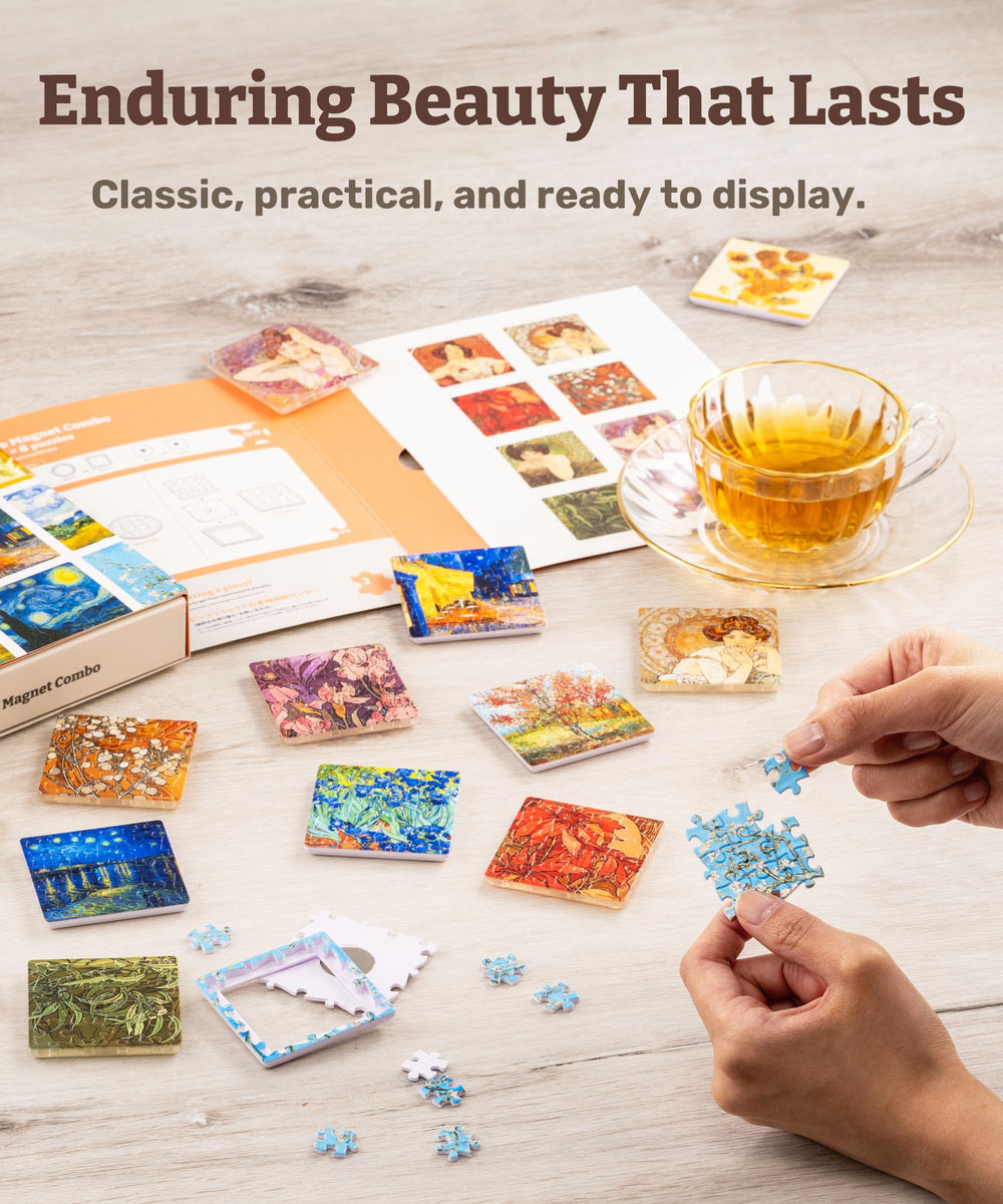 PieceRelax 128-piece Van Gogh palette magnets are vibrant and durable