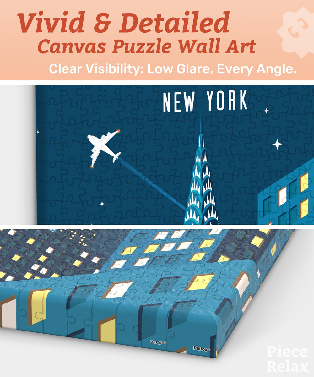 PieceRelax puzzle canvas panel 12x9; easy to display on a gallery wall.