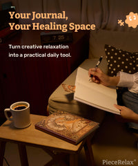 PieceRelax puzzle journal built-in storage keeps small notes handy