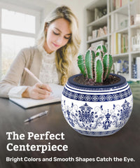 PieceRelax small round pot with drainage keeps watering tidy and contained.