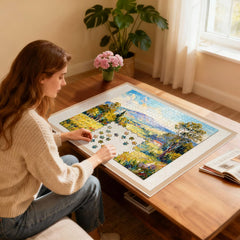 Piecevana puzzle board supports family game nights and shared fun.