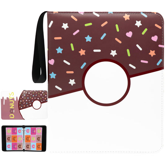 Piefectpie 9-pocket donut binder in pink, organized card storage for collectors