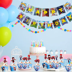 Packaging shot of Piegricdiat Spidey cupcake decor for gifting