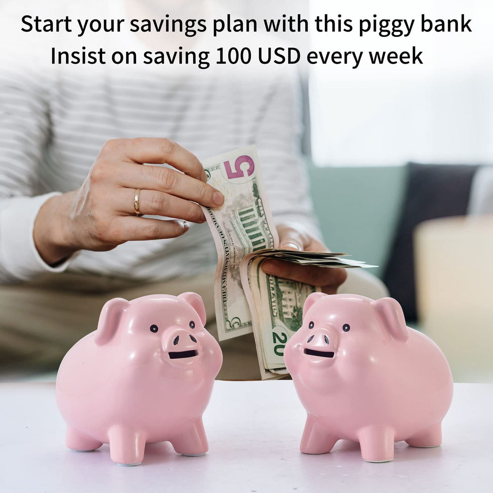 PIG WORLD piggy bank side detail showing ceramic craftsmanship