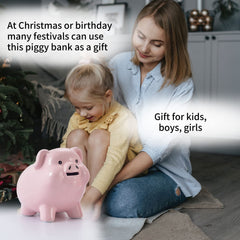 PIG WORLD piggy bank in living room shelf for decorative savings