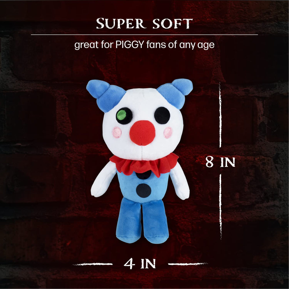 PIGGY Clowny plush stitching and fabric texture enhancing snuggle-worthy comfort.