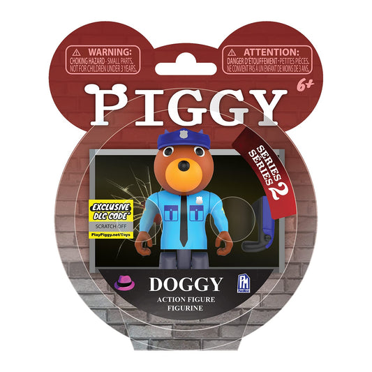 PIGGY Officer Doggy Series 2 action figure in a dynamic pose for display