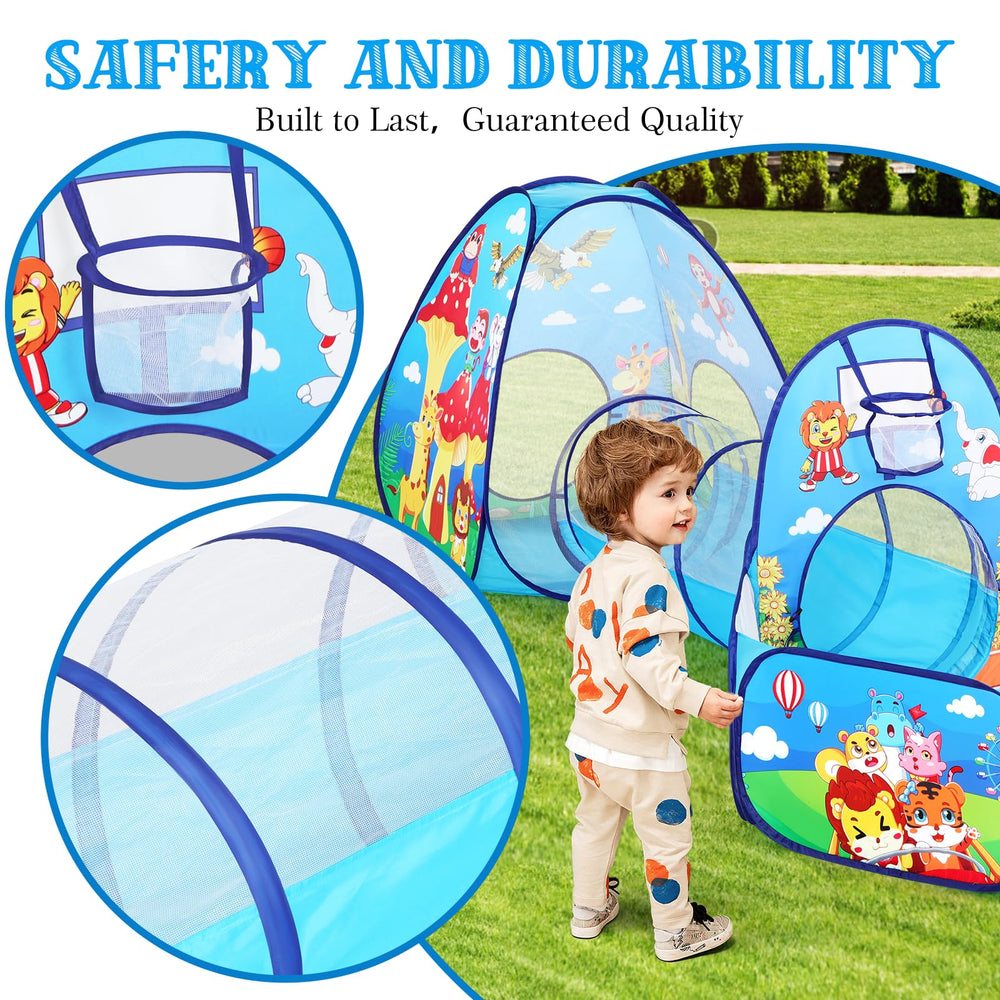 PigPigPen breathable mesh walls provide airflow and visibility during play.