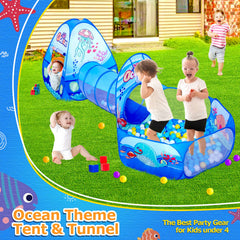 PigPigPen ocean theme fabric and safety features ensure cozy play