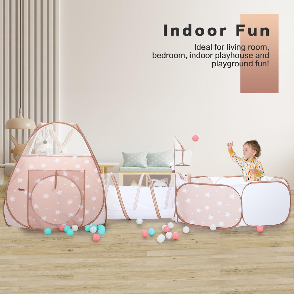 PigPigPen play tunnel designed for crawling and pretend play.