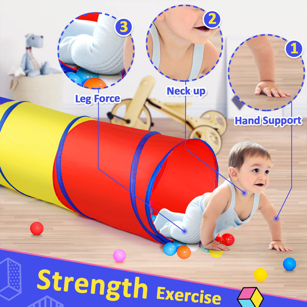 PigPigPen pop-up tunnel corner bend shows sturdy stitching and safety