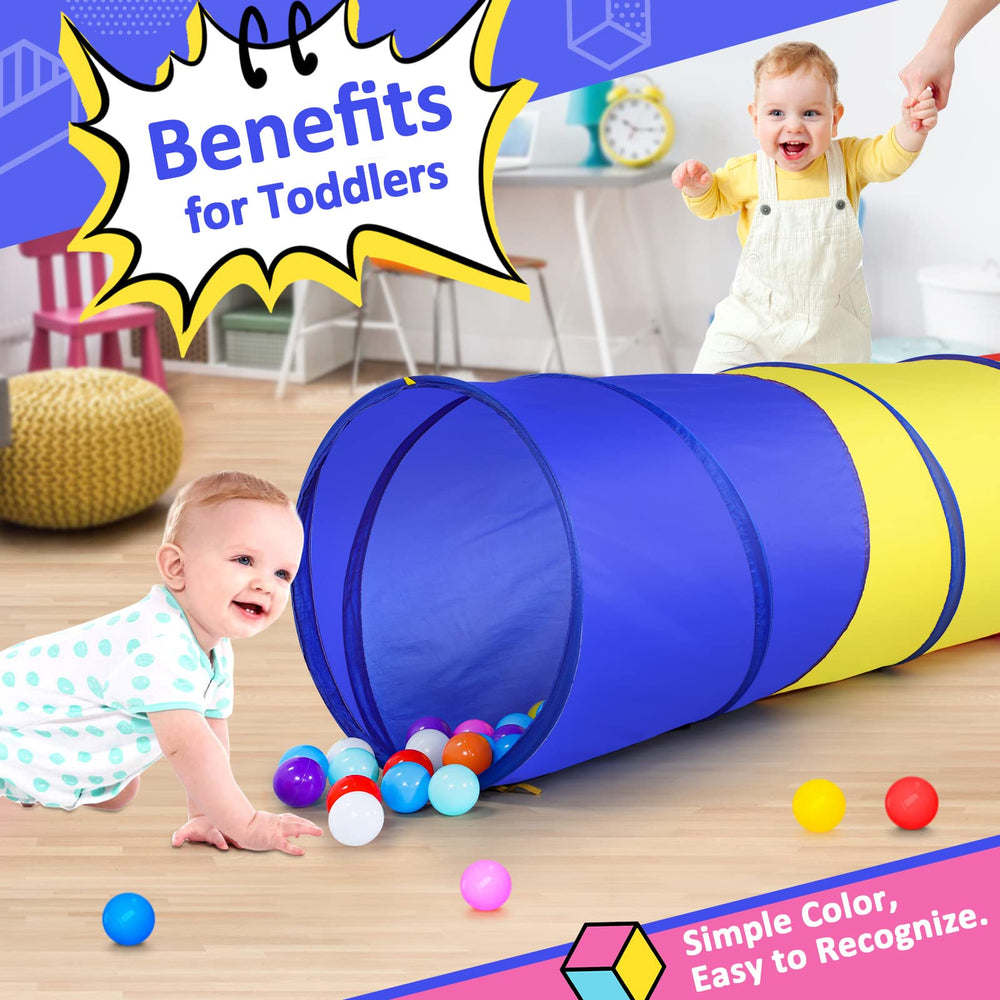 PigPigPen pop-up tunnel folded for compact storage after playtime